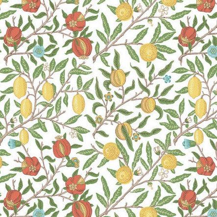 Leicester Fruit White Fabric