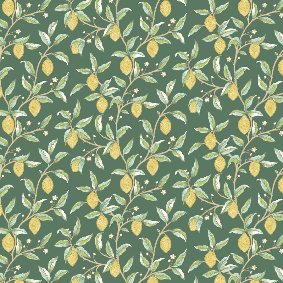 Leicester Lemon Tree Dark Green Fabric-Free Spirit Fabrics-My Favorite Quilt Store