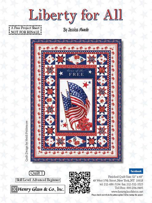 Liberty for All Panel Quilt Pattern - Free Digital Download-Henry Glass Fabrics-My Favorite Quilt Store