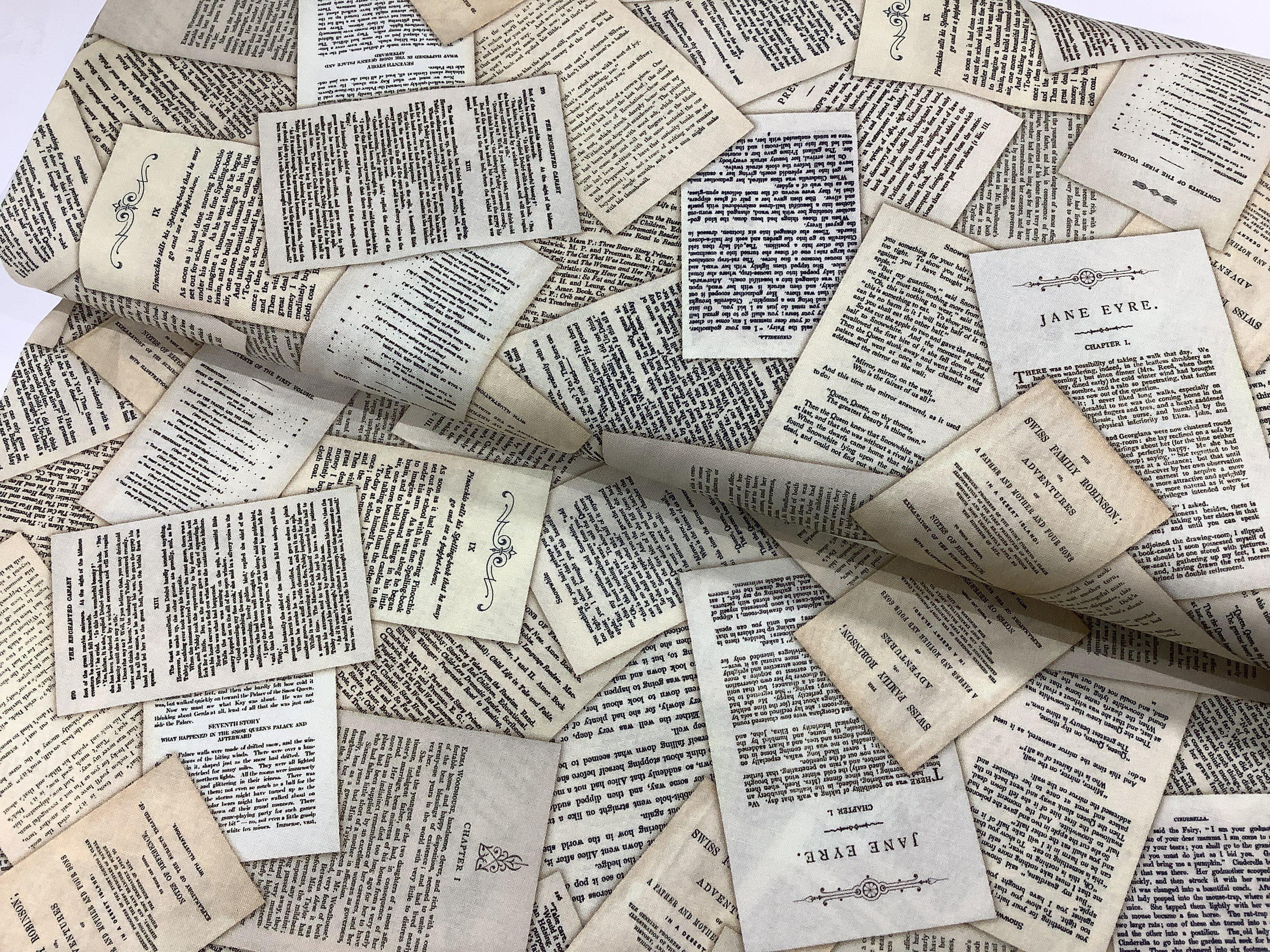 Library of Rarities Antique Book Pages Fabric-Robert Kaufman-My Favorite Quilt Store