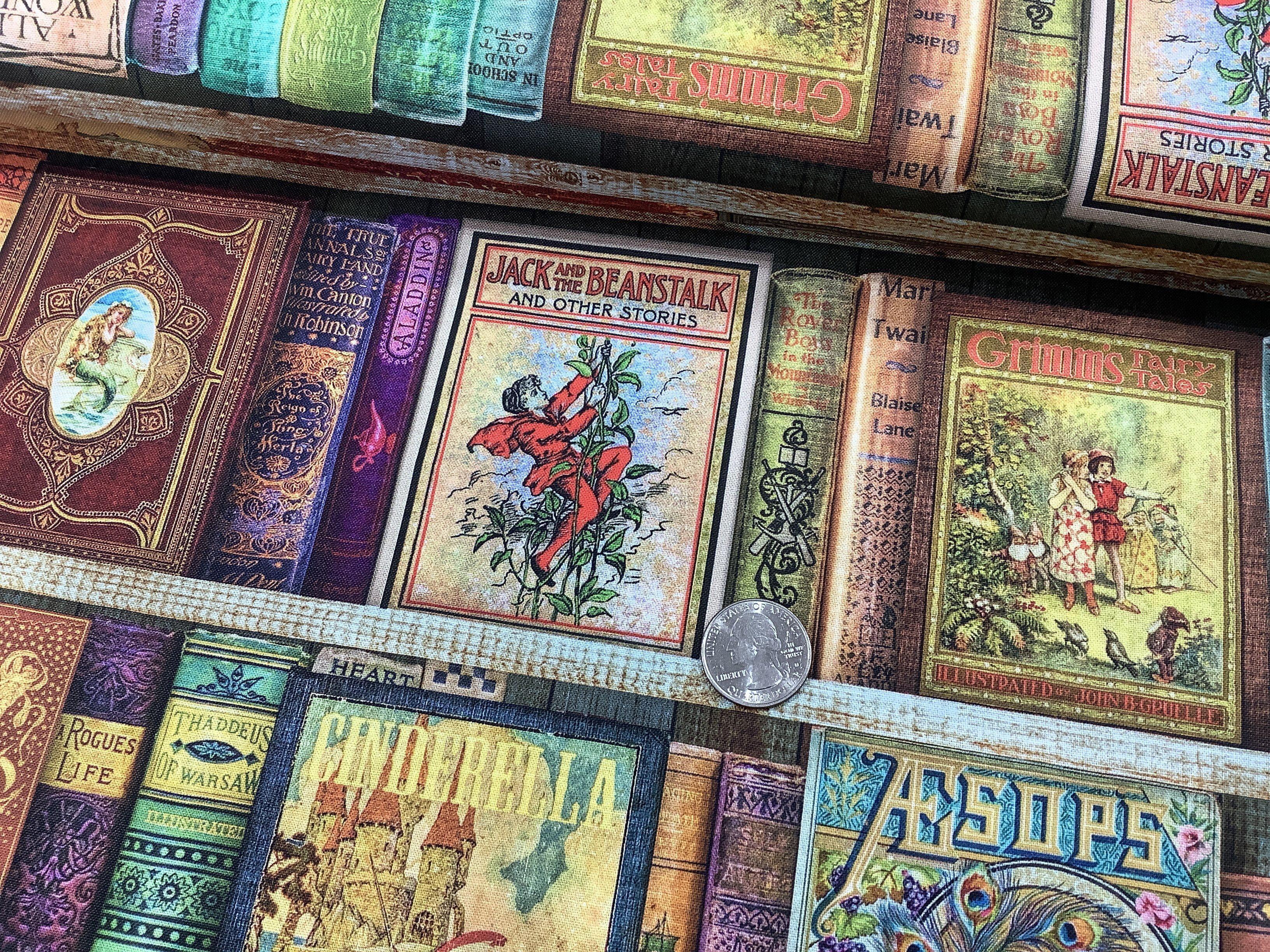 Library of Rarities Antique Book Shelf Fabric-Robert Kaufman-My Favorite Quilt Store