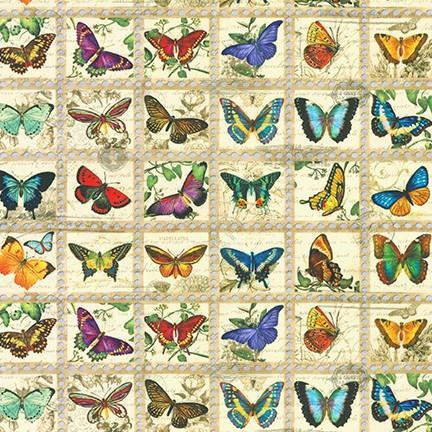 Library of Rarities Vintage Butterfly Fabric-Robert Kaufman-My Favorite Quilt Store