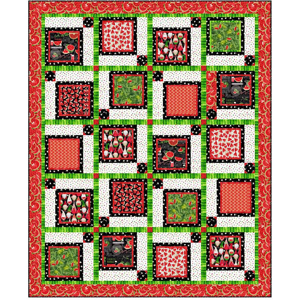 Life's A Picnic Quilt Kit-Timeless Treasures-My Favorite Quilt Store