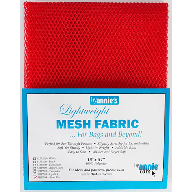 Lightweight Atomic Red Mesh Fabric 18"x 54"