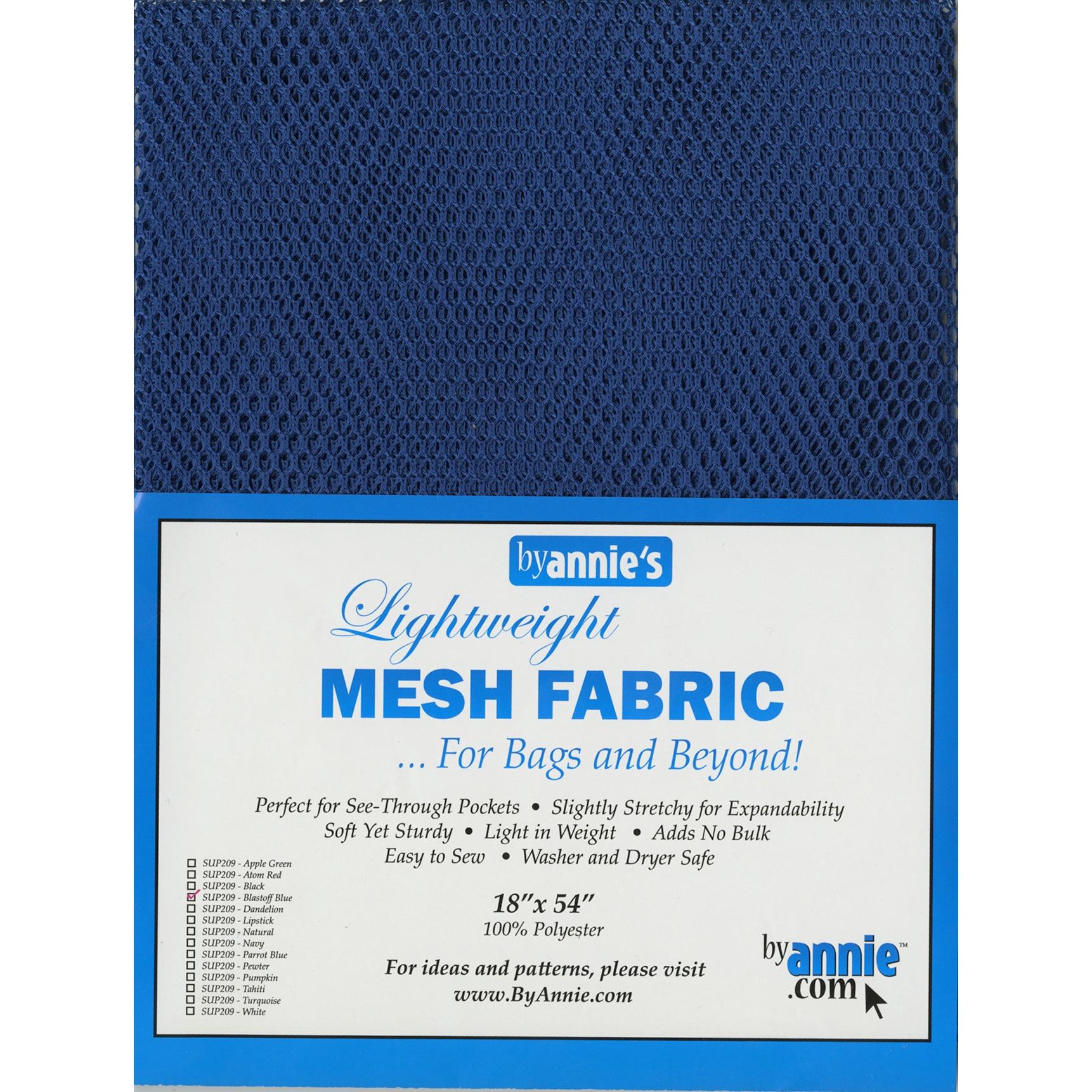 Lightweight Blastoff Blue Mesh Fabric 18"x 54"
