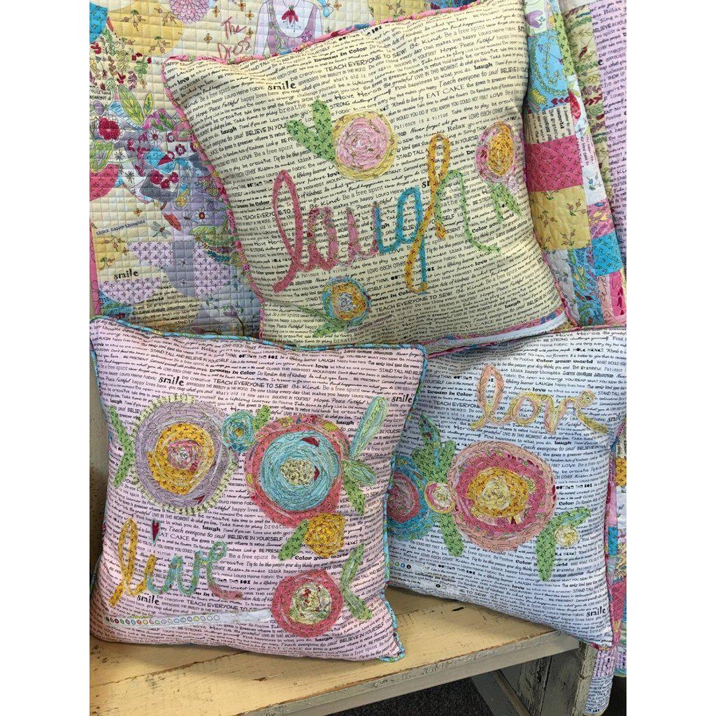 Live, Laugh, Love Pillows Pattern-Fiberworks-My Favorite Quilt Store