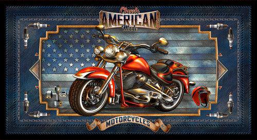 Live to Ride Blue Motorcycle Panel 24"x 44/45"-Blank Quilting Corporation-My Favorite Quilt Store