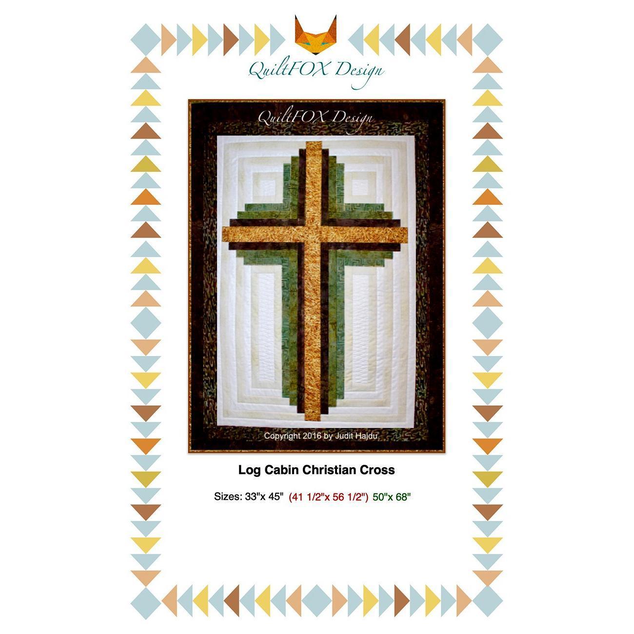 Log Cabin Christian Cross Pattern-QuiltFox-My Favorite Quilt Store