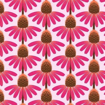 Freespirit Fabric - Nathalie Lete - Anna Maria Horner Conservatory -  Woodland Walk - Fawn in Flowers Pink