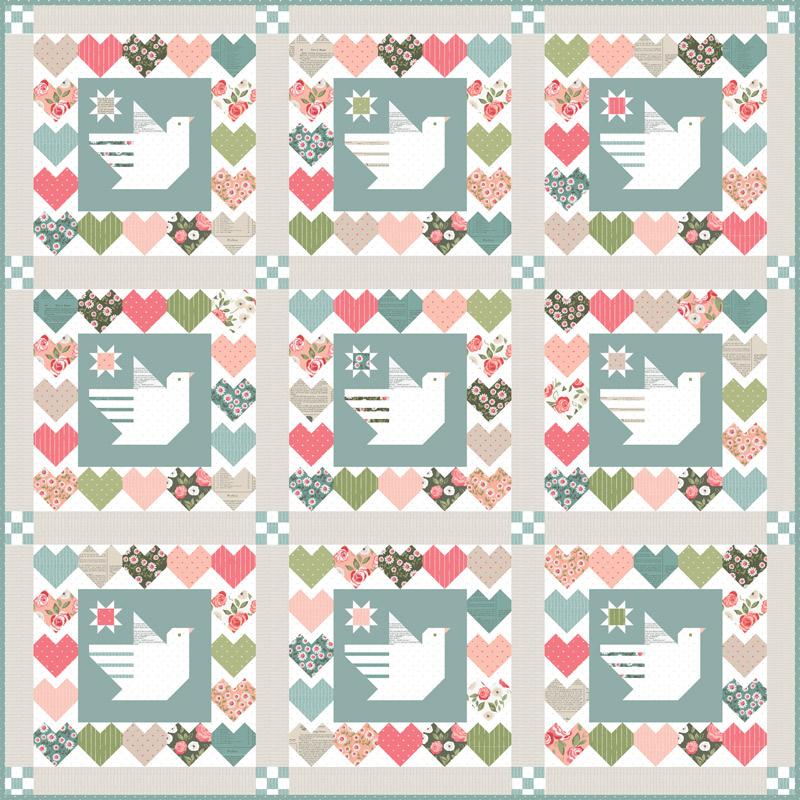 Love Note Lovey Dovey Quilt Kit-Moda Fabrics-My Favorite Quilt Store