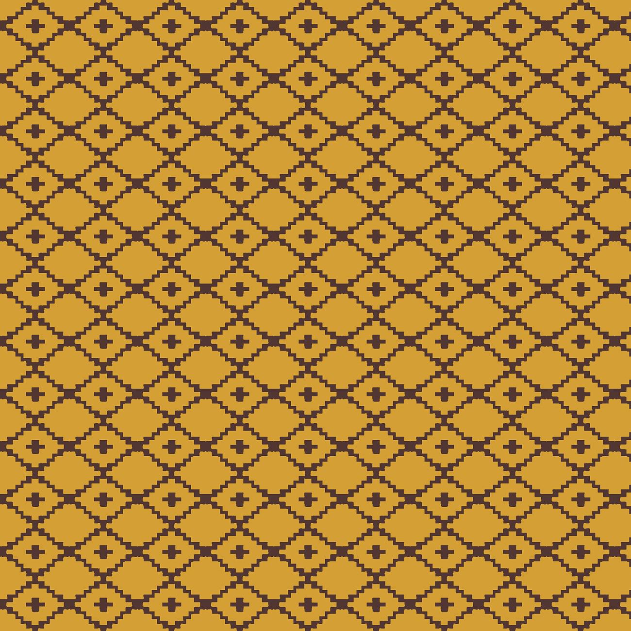 Loving Camp Life Gold Geometric Fabric