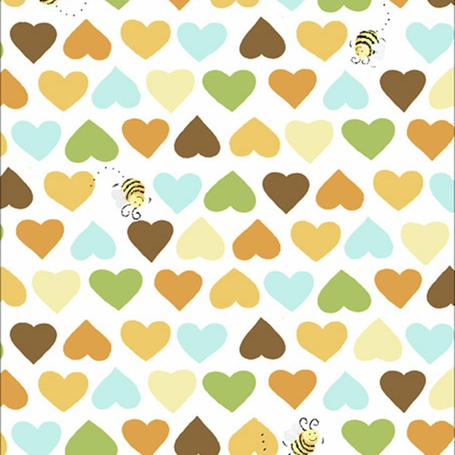 Lyon the Lion Hearts and Bees Fabric