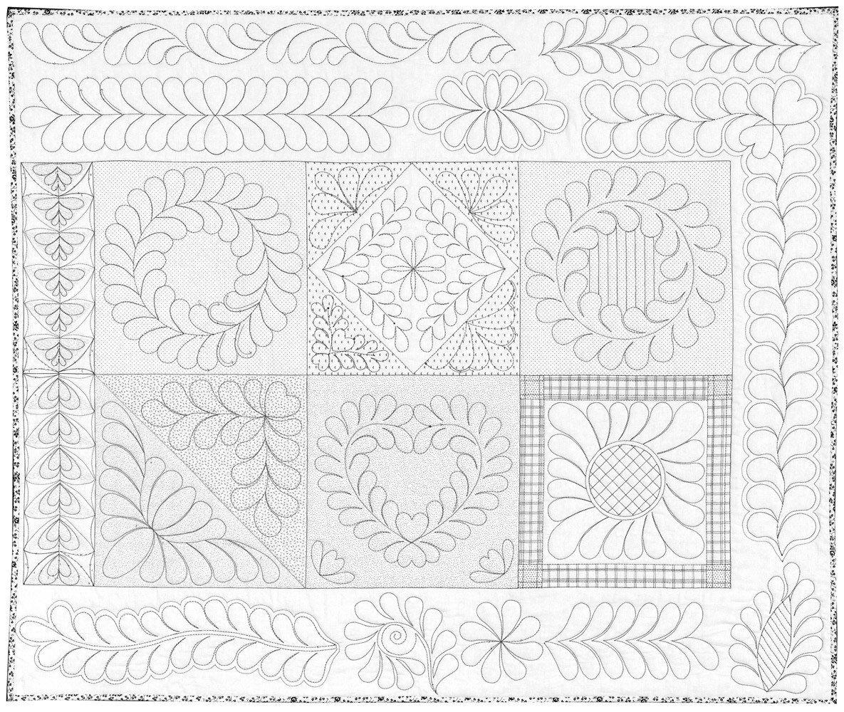 Machine Quilting Skillbuilder 2 Panel 36"x 45"-RGA Design-My Favorite Quilt Store