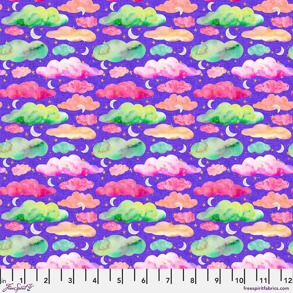 Magic Friends Violet Magic Sky Fabric-Free Spirit Fabrics-My Favorite Quilt Store