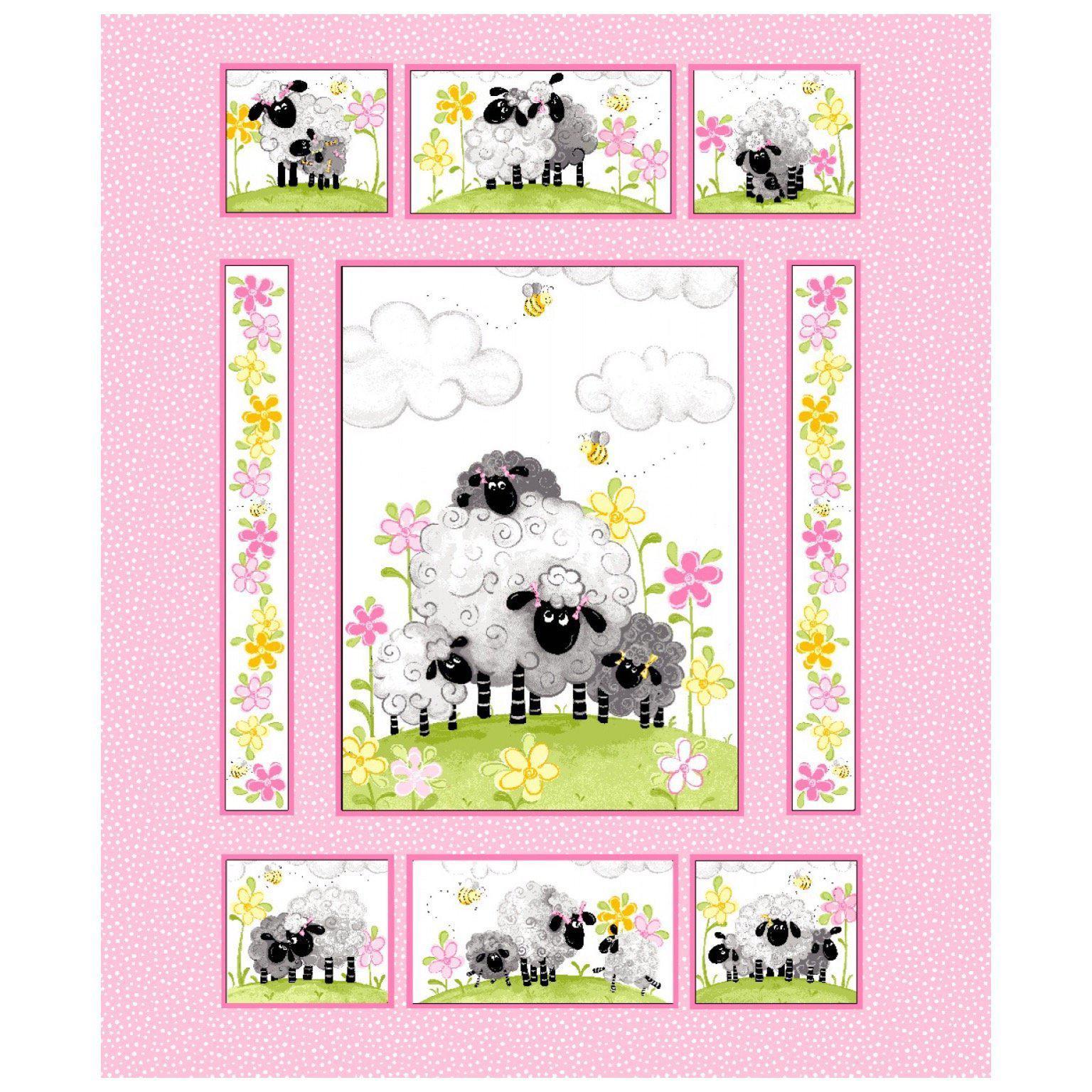 Mama Lal the Lamb Panel-Susybee-My Favorite Quilt Store