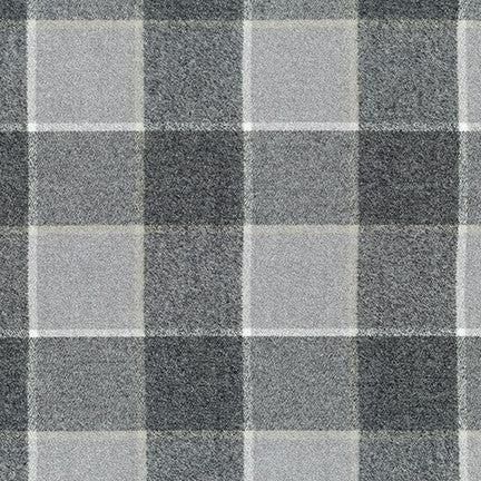 Mammoth Platinum Buffalo Plaid Flannel Fabric-Robert Kaufman-My Favorite Quilt Store