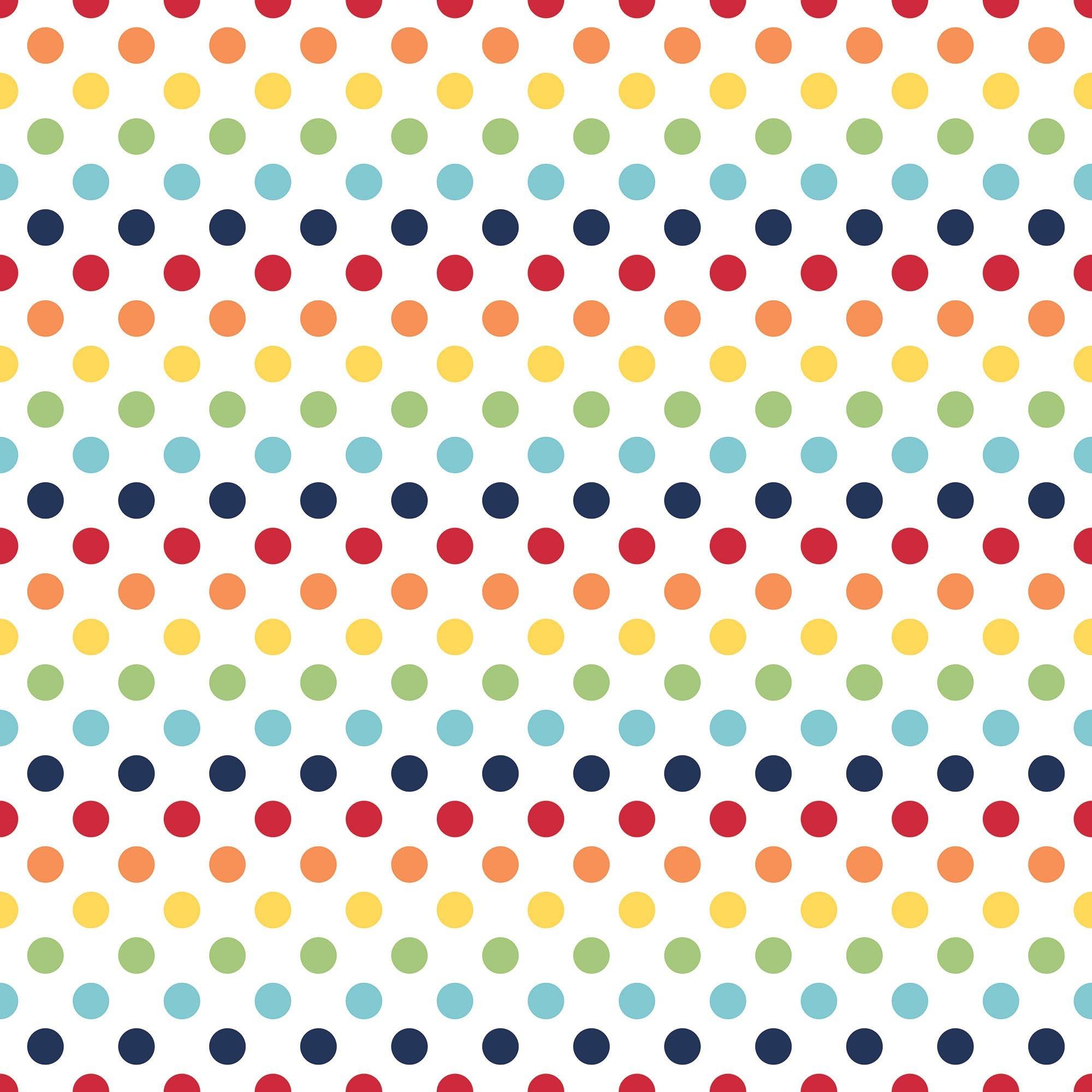 Medium Dots Rainbow Dot Fabric