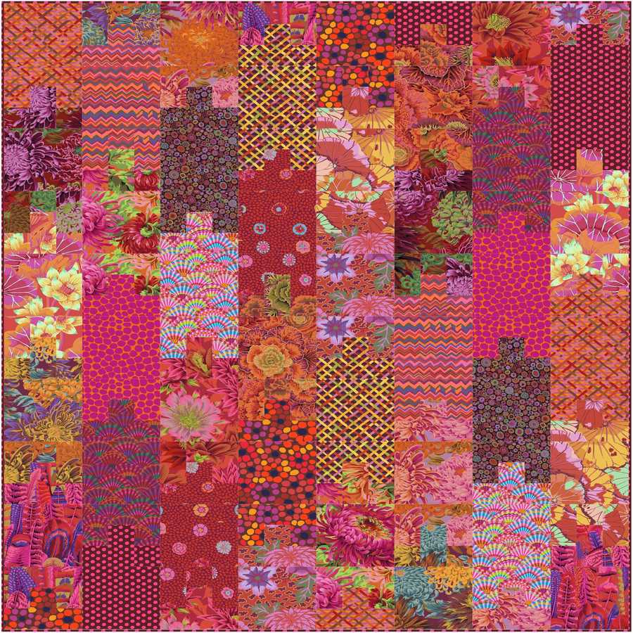 Mimi's Delight Kaffe Equator Colorway Quilt Kit-Free Spirit Fabrics-My Favorite Quilt Store