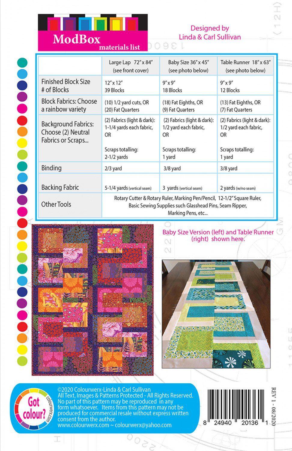 ModBox Quilt Pattern-Colourwerx-My Favorite Quilt Store