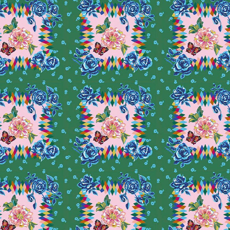 Mon Jardin Jade Cushion Fabric-Free Spirit Fabrics-My Favorite Quilt Store