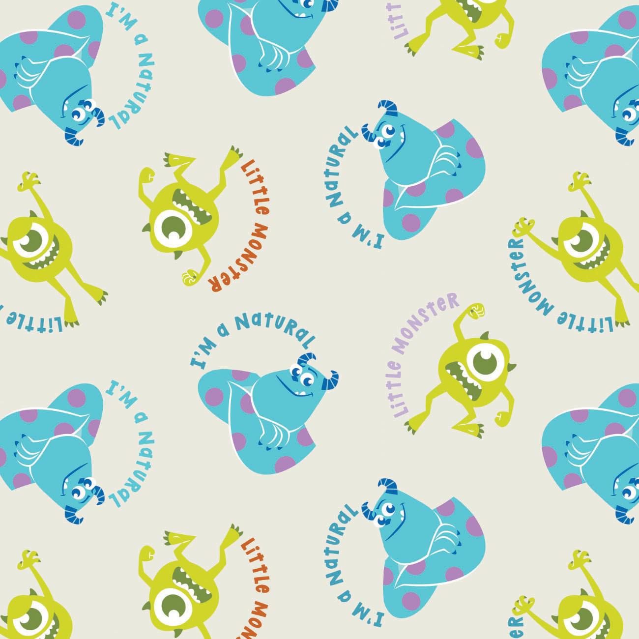 Monsters Inc. Cream Little Monsters Fabric-Camelot Fabrics-My Favorite Quilt Store