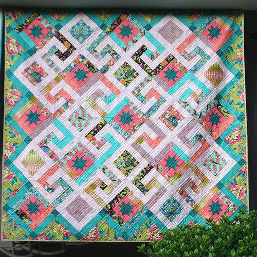 Moon Garden Hedge Maze Dawn Quilt Pattern - Free Digital Download-Free Spirit Fabrics-My Favorite Quilt Store