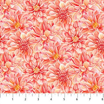 Morning Blossom Red Packed Floral Fabric-Northcott Fabrics-My Favorite Quilt Store