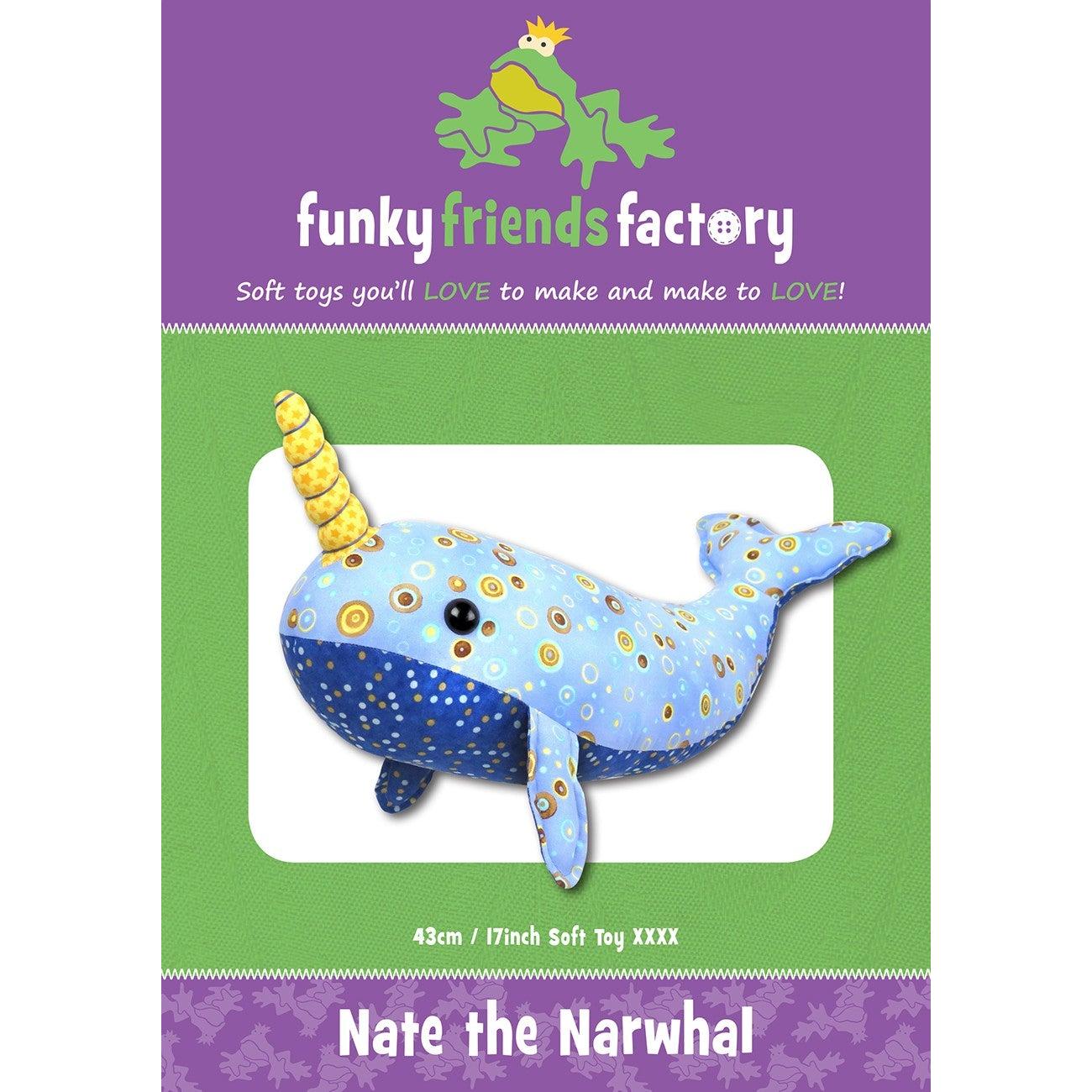 Nate The Narwhal Funky Friends Factory Pattern