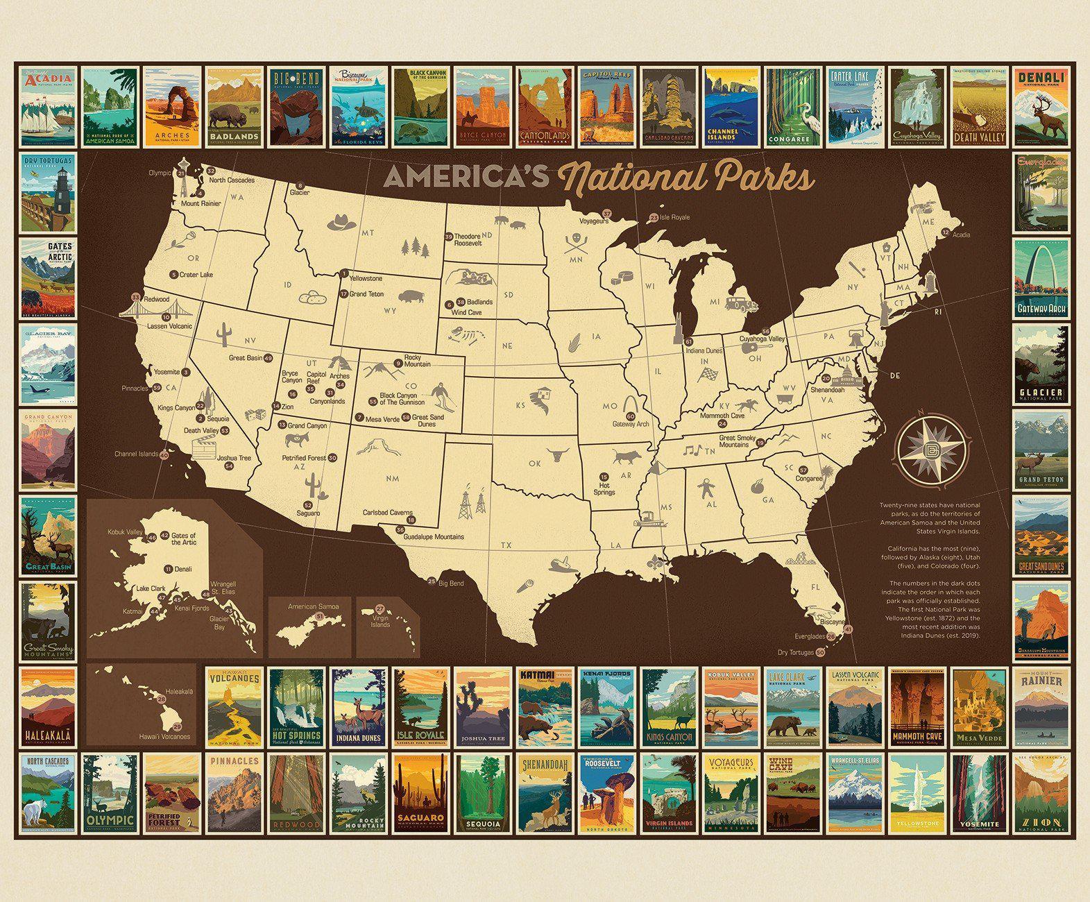 National Parks Poster Panel 36" X 43/44"-Riley Blake Fabrics-My Favorite Quilt Store
