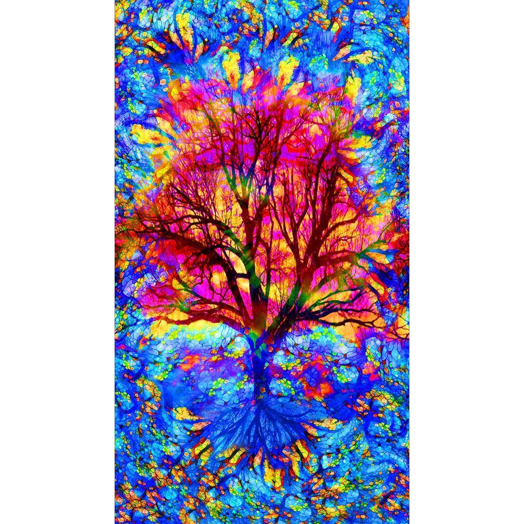 Nature's Glow Bright Tree of Life 24" Digital Panel-Timeless Treasures-My Favorite Quilt Store