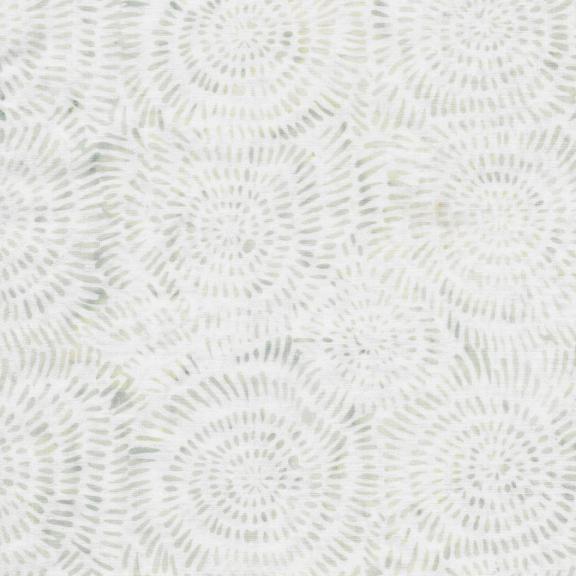 Neutrals Coconut Circle White Batik Fabric