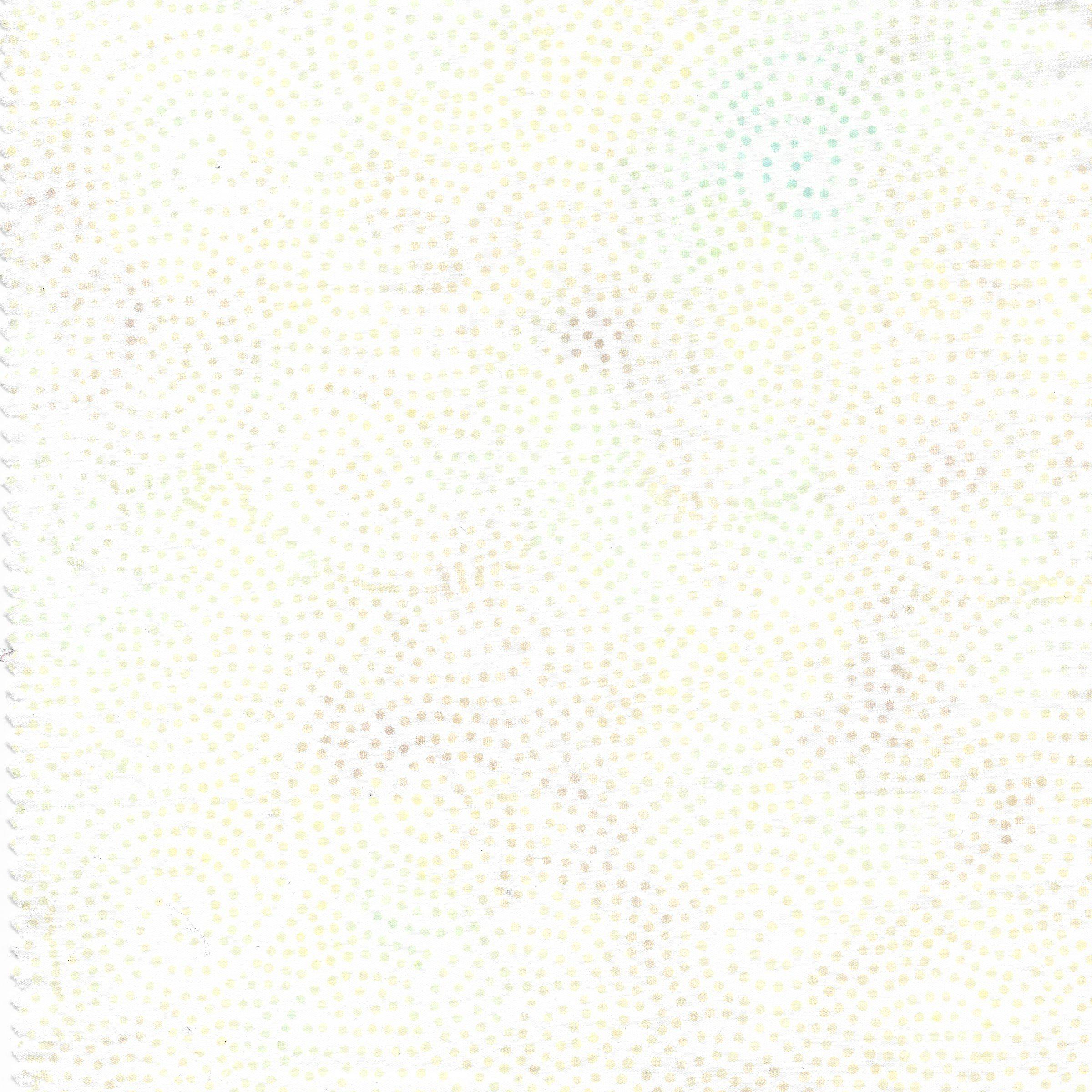 Neutrals Egg White Swirl Dot Batik Fabric