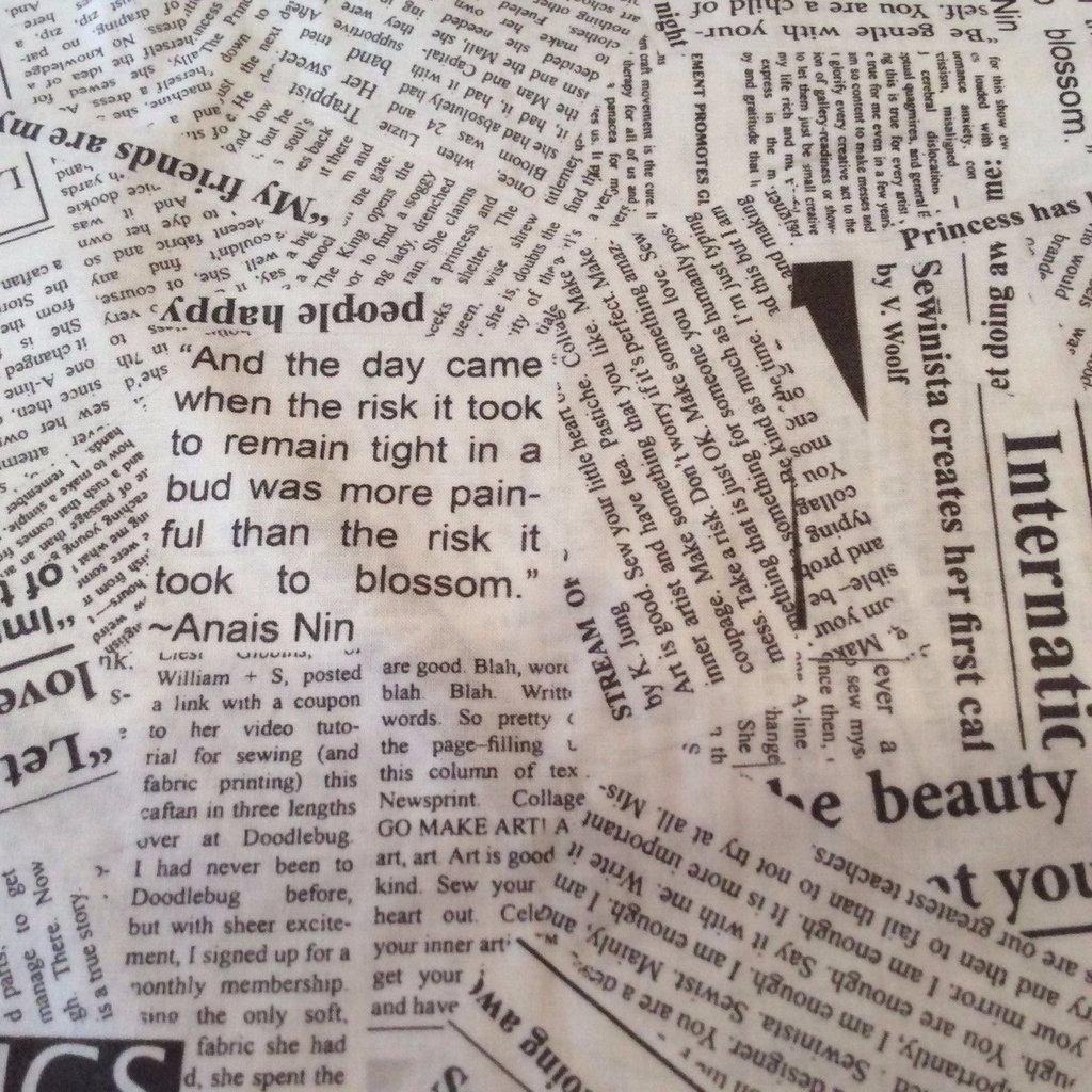 Newsprint Clippings Fabric by Carrie Bloomston - Windham Fabrics