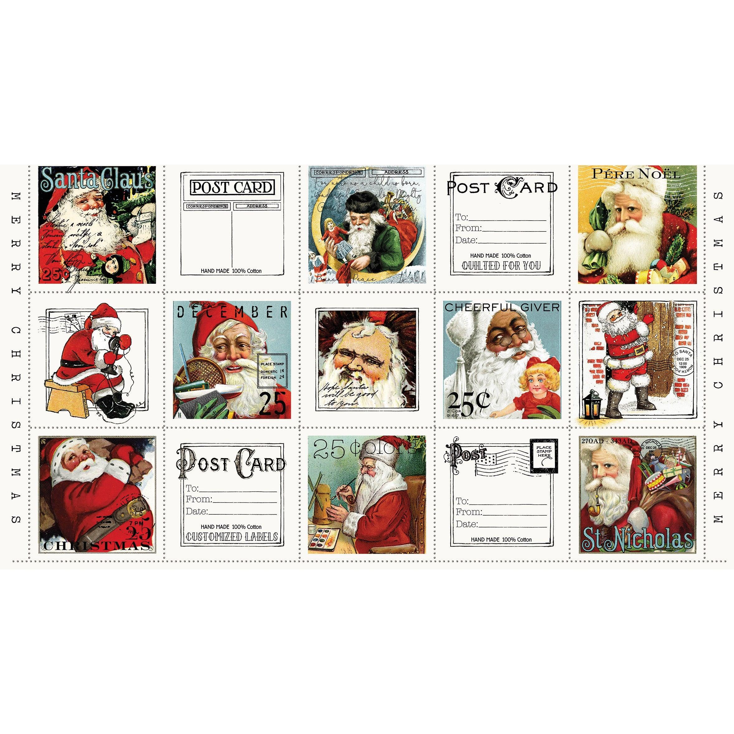 Nicholas Cheerful Giver Stamps Digital Panel 24"x 43/44"