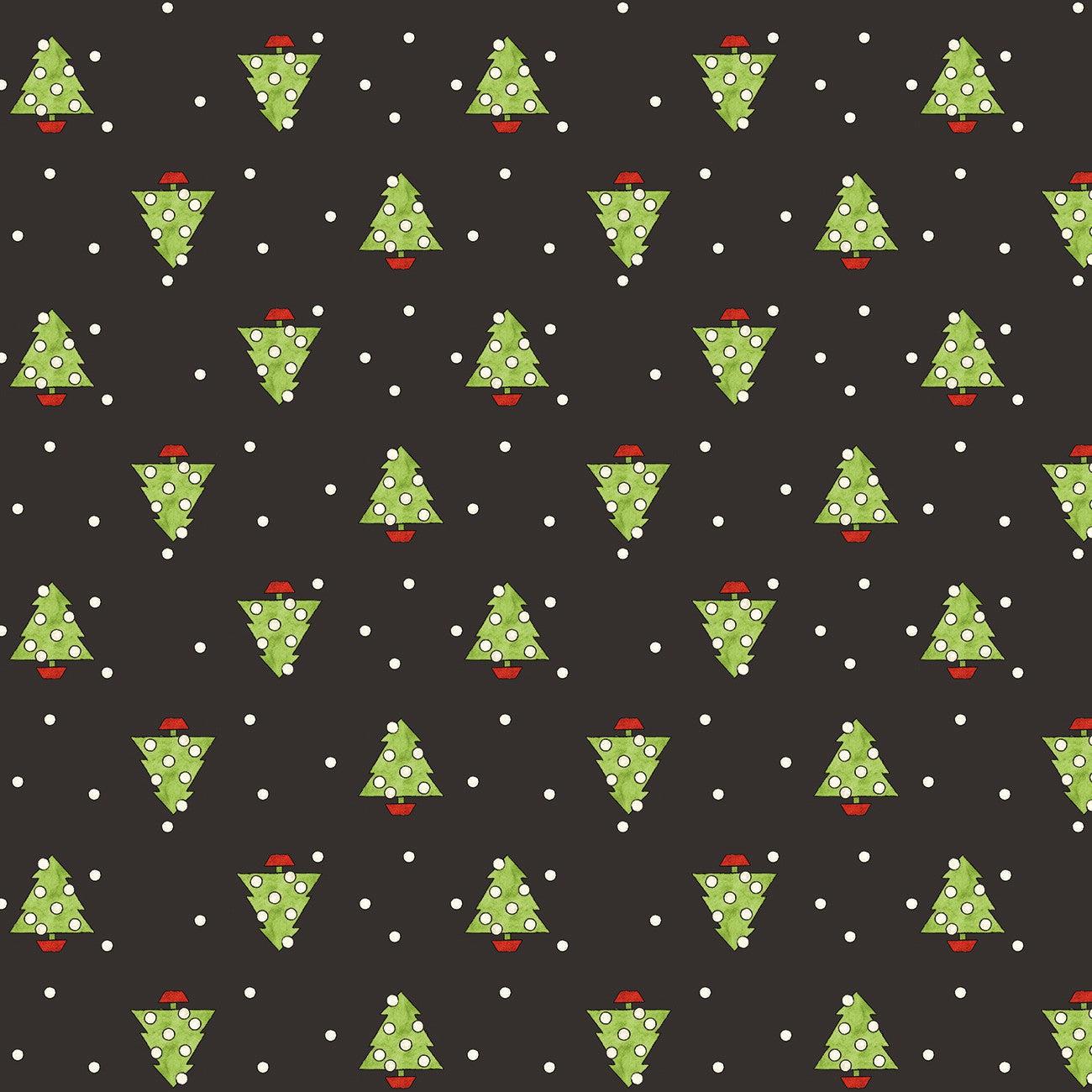 Riley Blake Designs Nicholas by J. Wecker Frisch C12334-CHARCOAL Nicholas  Christmas Posts Charcoal Cotton Fabric - A Nimble Thimble