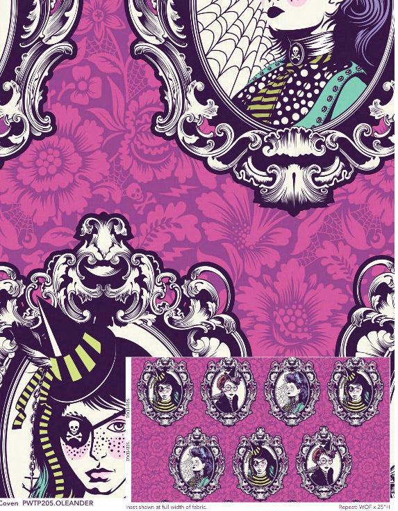 Tula Pink Night Shade Deja Vu Coven-Olenader PWTP205.OLEANDER Free Spirit  Fabrics – Sew Much