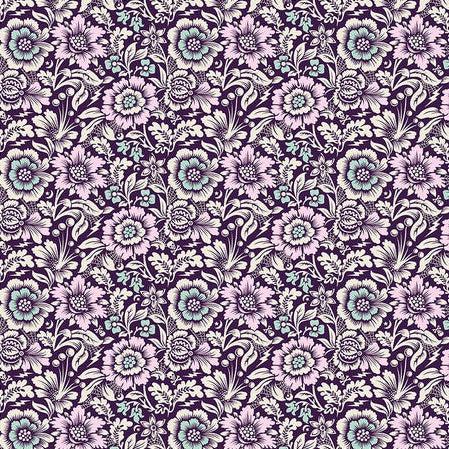 Night Shade Deja Vu Mini Spider Blossom Fabric