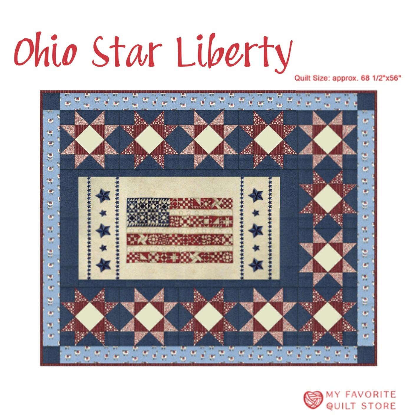 Ohio Star Liberty Quilt Pattern - Digital Free Download