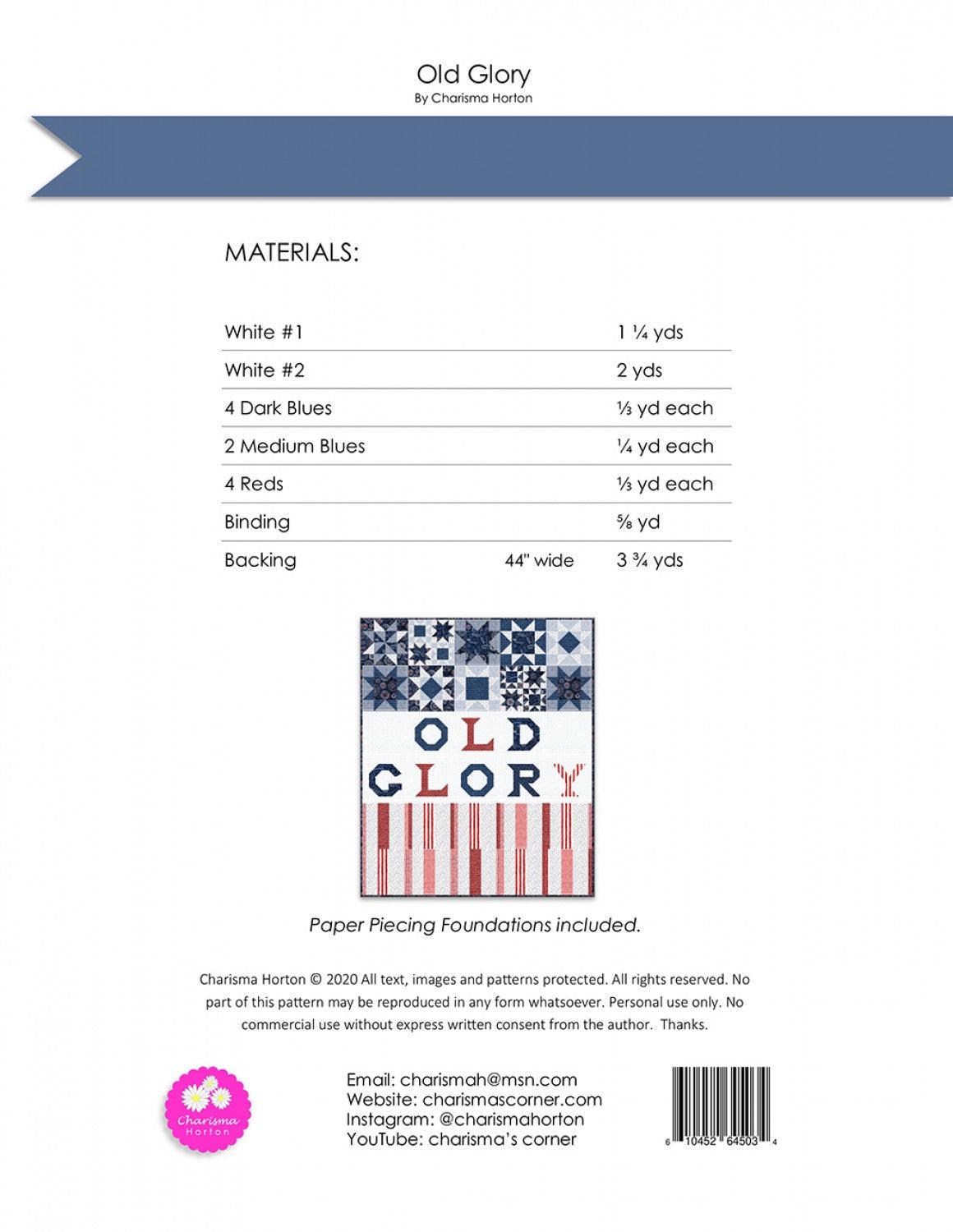 Old Glory Quilt Pattern-Charisma Horton-My Favorite Quilt Store