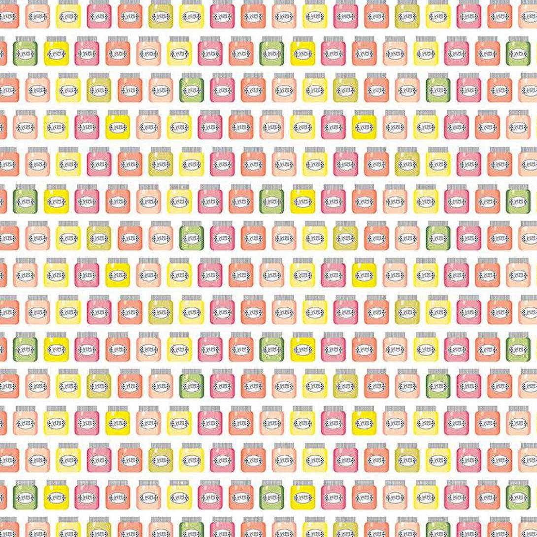 Orchard White Multi Jam Jars Fabric-Riley Blake Fabrics-My Favorite Quilt Store