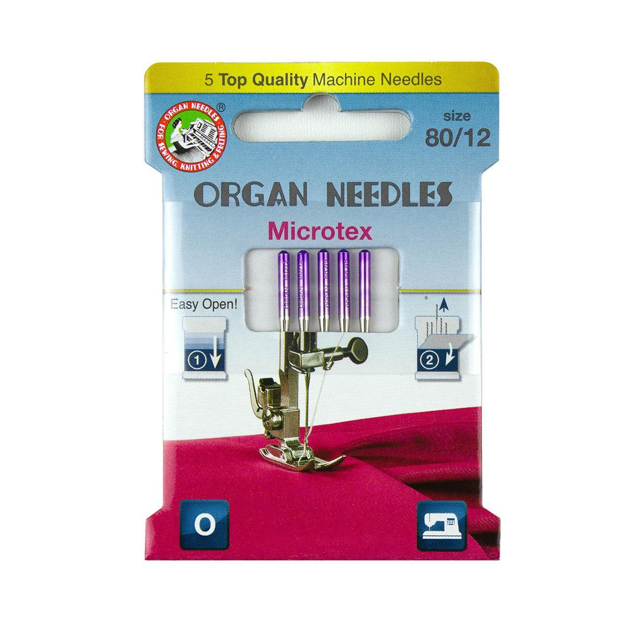 Organ Needles Microtex Size 80/12 Eco Pack-Organ Needles-My Favorite Quilt Store