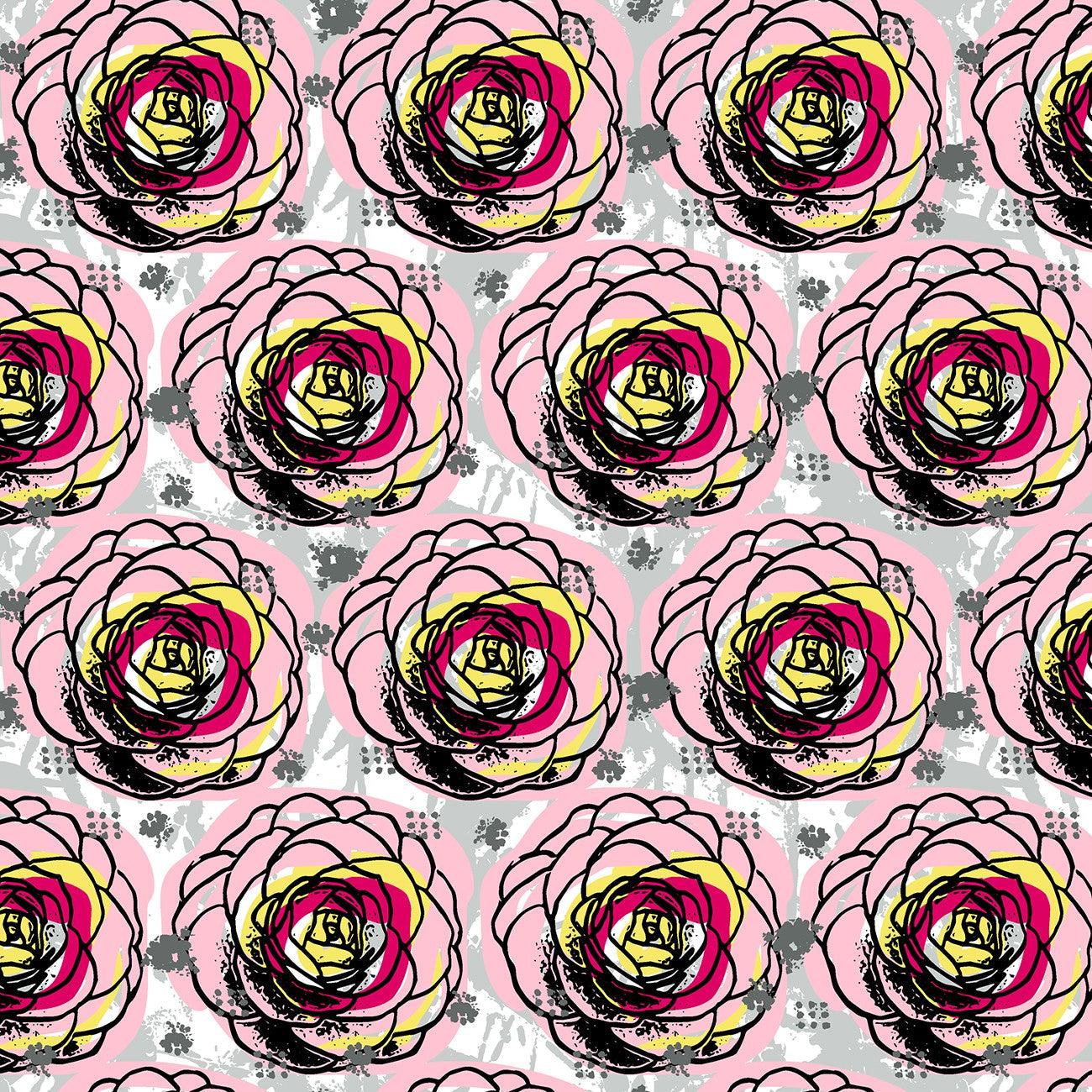 Our House Pink Camellia Bowl Fabric