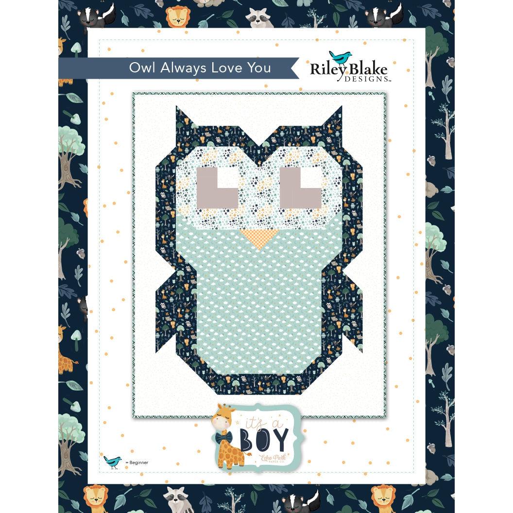 Toddler Quilt - Baby Quilt - Kawaii Owls Quilt Panel by Riley