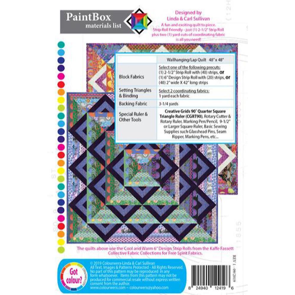 Paint Box Pattern-Colourwerx-My Favorite Quilt Store