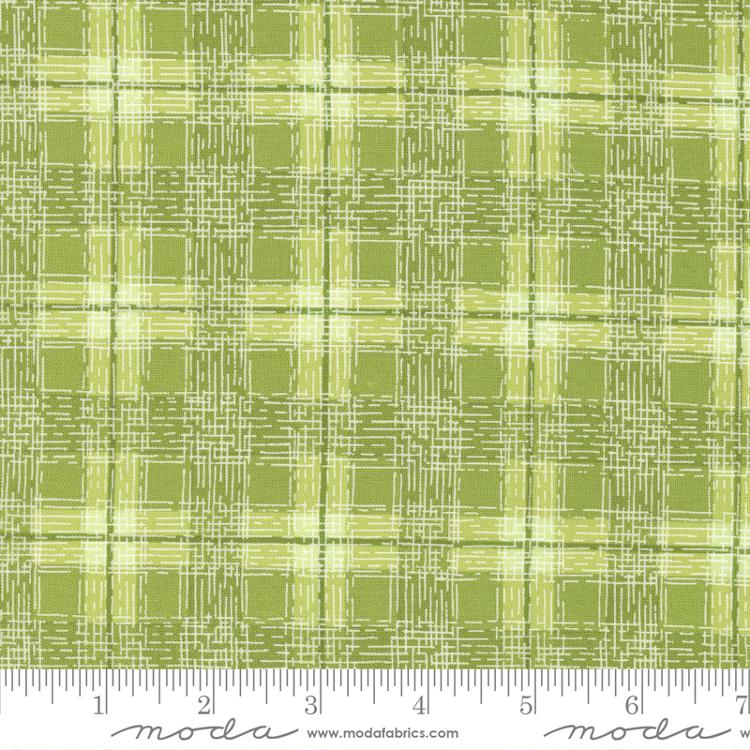 Pansys Posies Fern Plaid Fabric-Moda Fabrics-My Favorite Quilt Store