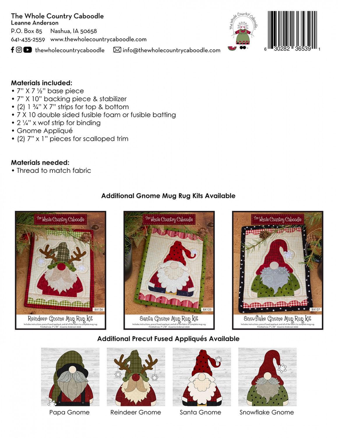 Papa Gnome Mug Rug Kit-The Whole Country Caboodle-My Favorite Quilt Store