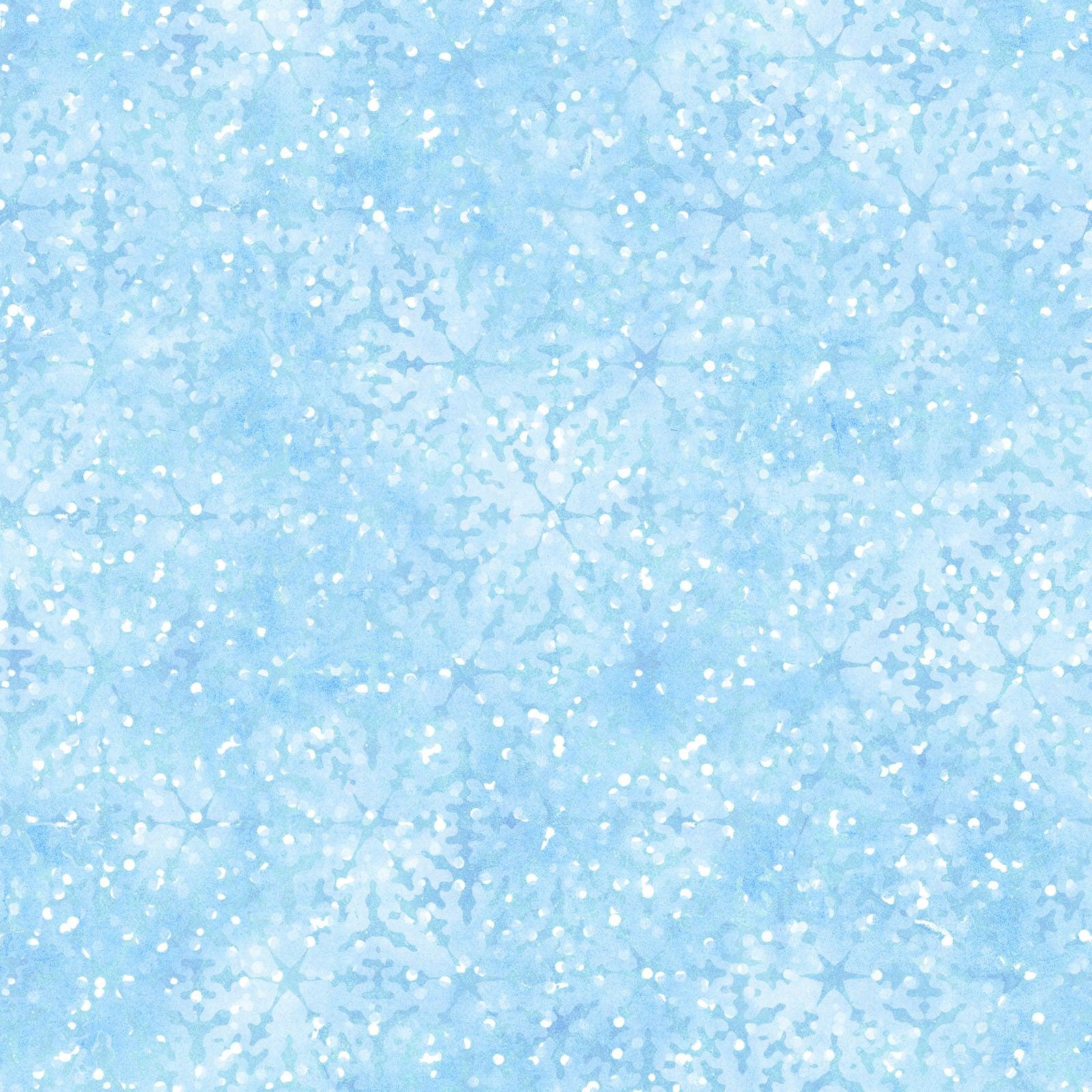 Paper Flurries Blue Tonal Snowflakes Medium Fabric