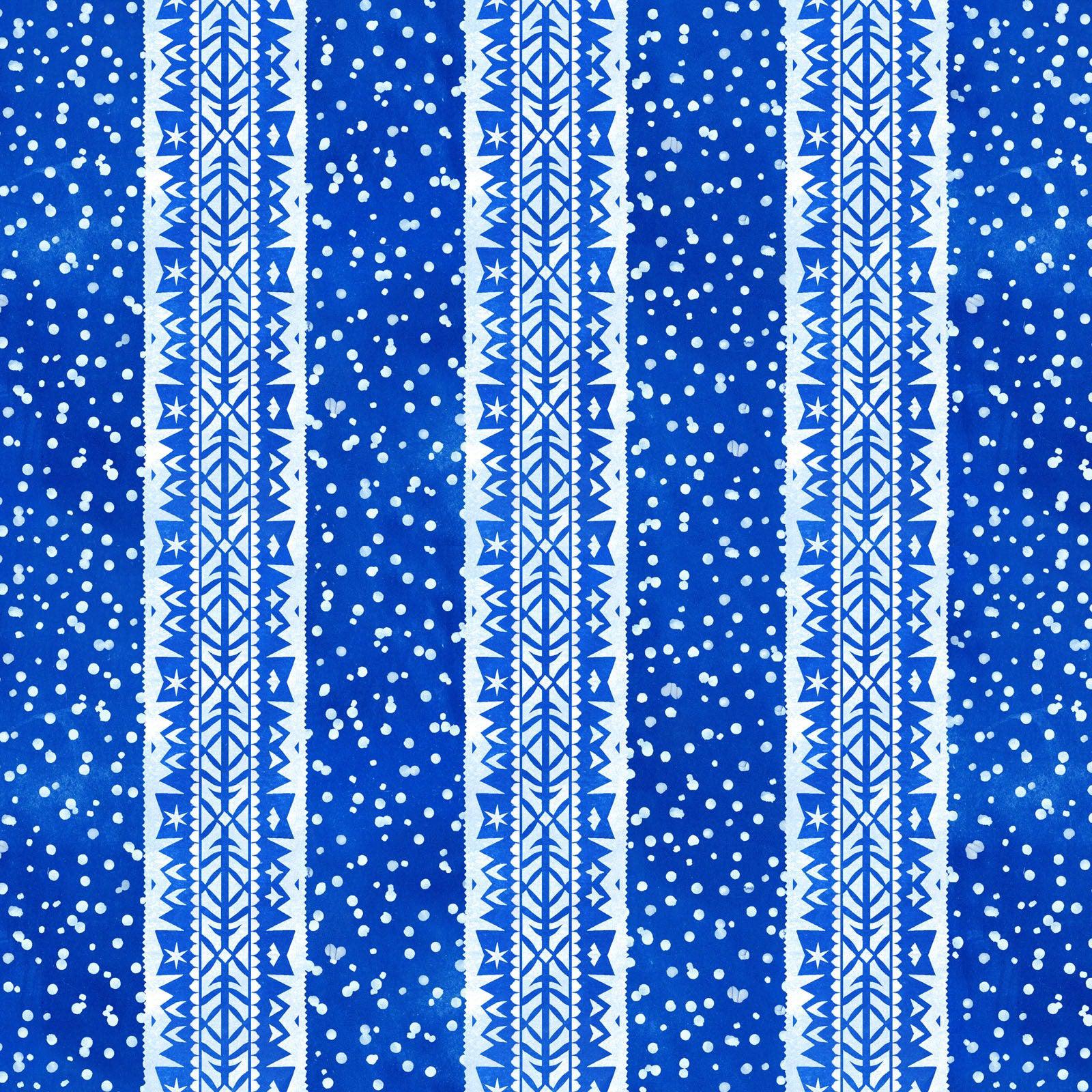 Paper Flurries Navy Stripe Fabric-Maywood Studio-My Favorite Quilt Store