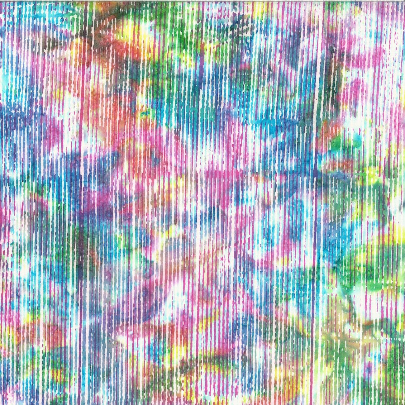 Pastel Party Light Bright Stripe Bali Batik Fabric-Hoffman Fabrics-My Favorite Quilt Store