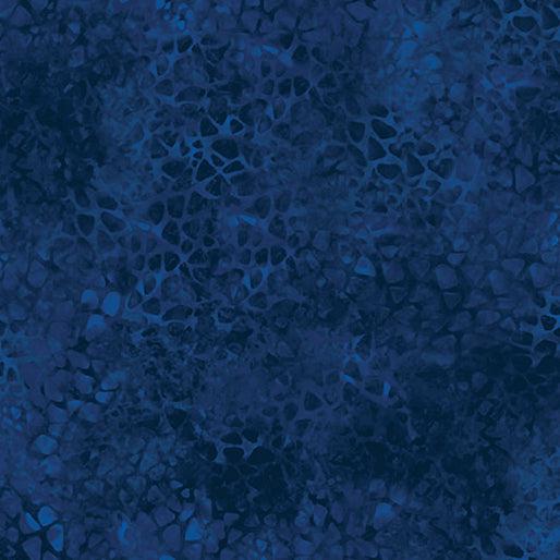 Peacock Symphony Navy Blender Fabric